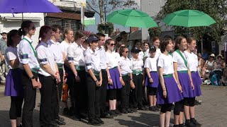 NYFTE sing quotByker Hillquot at Bromyard Folk Festival 2023 [upl. by Hueston]