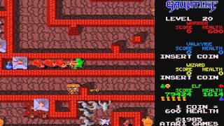 1985 Gauntlet Arcade Old School game Playthrough Retro games [upl. by Harriott]