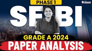 SEBI Grade A Law Phase 1 SEBI Exam Analysis 2024 📊  Difficulty CutOff amp Mains Strategy 📅 [upl. by Coraline346]