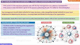 Centralisation amp decentralisation Principles of Administrative Management  CBSE Class 12 BST [upl. by Malin]