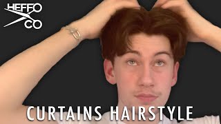 How To Style a Middle Parting  Curtain Hairstyle [upl. by Isak]