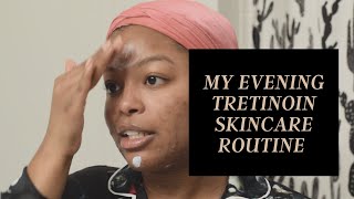 How I Apply TRETINOIN 025 RETINA  Evening Skincare Routine  Acne amp Hyperpigmentation  Teryn [upl. by Ellerol417]