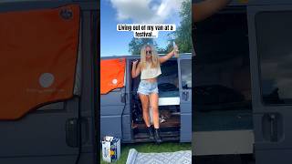 Living out of my van at a festival in Cornwall… 🚐 😱 vanlife vanlifeuk festival vanbuild [upl. by Mullen]