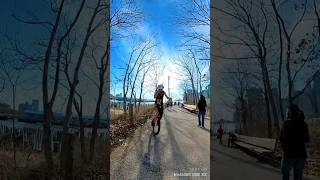 Watch Me Riding Unicycle by Brooklyn Bridge Park Part 3🎼🕺SlowMO🎼🎷flowjuggle Quaxunicyclesshorts [upl. by Wagshul]