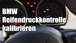 BMW Reifendruckkontrolle kalibrieren  Reifendruck Kontrollanzeige zurücksetzen [upl. by Haeckel]