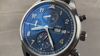 IWC Pilots Watch Spitfire Chronograph Laureus Limited Edition IW371712 IWC Watch Review [upl. by Novel993]