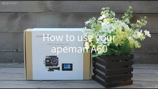 How To Use Apeman Action Camera A60 [upl. by Sairtemed]