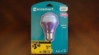 Ecosmart Purple 2watt LED Light Bulb [upl. by Namia]