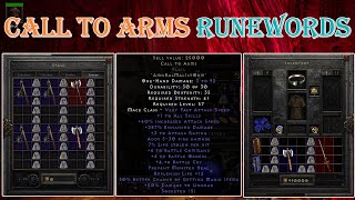 Diablo II Resurrected  How to Build with 10 Call to Arms Runewords Perfect for Ultimate [upl. by Inihor]