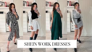 SHEIN WORKWEAR DRESSES HAUL [upl. by Stan]