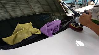 Pembersihan Noda Cover Mobil Suzuki Ertiga Warna Putih [upl. by Cut484]