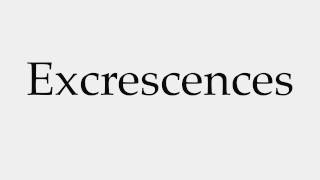 How to Pronounce Excrescences [upl. by Aicekal465]