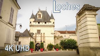 Loches France  Small town with big history Walking Tour  4K UHD [upl. by Fulcher309]