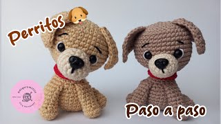 Perritos tejidos a crochet amigurumi paso a paso 🐶 [upl. by Llerod]