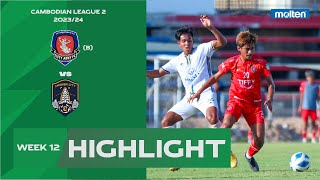 Highlight Tiffy Army FC B 140 Angkor City FC  CSLWEEK12 [upl. by Clere]