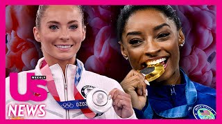 Simone Biles Claps Back at MyKayla Skinner’s ‘Work Ethic’ Comment After Winning Olympic Gold [upl. by Oloap]