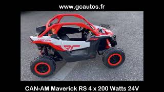 Buggy électrique CANAM Maverick RS 4 x 200 Watts 24V avec écran tactile MP4  wwwgcautosfr [upl. by Ahsenac]