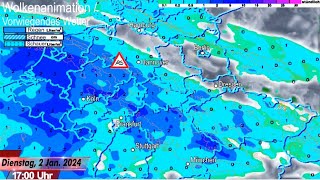 Wettervorhersage für Dienstag den 2 Januar 2024 [upl. by Macey360]