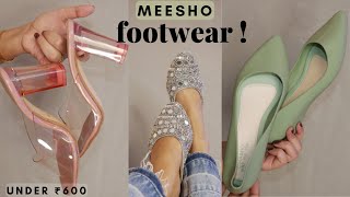 HUGE MEESHO FOOTWEAR Haul  Starting From 350  Heels Flats Pumps  Latest Meesho Haul [upl. by Aneroc]