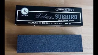 How flat is a brand new Suehiro Deluxe 100 grit sharpening stone [upl. by Giavani]