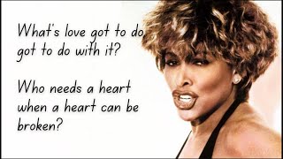 Tina Turner  Whats Love Got to Do with It 1984  Lyrics [upl. by Dunson]