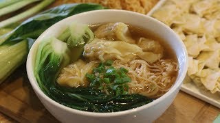 BETTER THAN TAKEOUT  Wonton Noodle Soup Recipe [upl. by Bueschel]