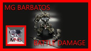 MG Barbatos  GUNDAM BARBATOS 1100 battle damage  weathering M4BILLS [upl. by Roleat]