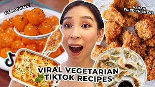 I Tried Viral TikTok Vegetarian Recipes 🥗 [upl. by Mcafee]