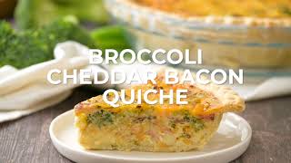 Broccoli Cheddar Bacon Quiche [upl. by Horbal]