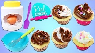 Real Cooking ULTIMATE BAKING Starter Set DIY Fun amp Easy Bake Your Own Sprinkles Cupcakes [upl. by Norvun]