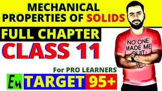 MECHANICAL PROPERTIES OF SOLIDS  CLASS 11  NEET AND JEE [upl. by Susette]