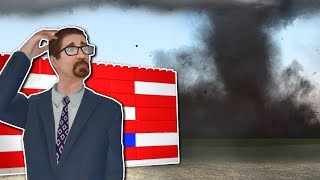 TORNADO SURVIVAL in LEGO BASE  Garrys Mod Gameplay  Gmod Tornado Roleplay [upl. by Dnilazor]