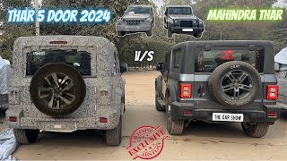 New 2024 Mahindra Thar 5 Door vs Thar 3D 🔥 Compared side by side  Features Size Engine amp Price [upl. by Lydie]