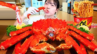 ASMR MUKBANG 직접 만든 대왕 킹크랩 먹방 amp 레시피 SEAFOOD GIANT KING CRAB EATING SOUND [upl. by Devaj]