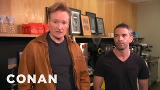 Conan Takes Jordan Schlansky Coffee Tasting  CONAN on TBS [upl. by Akcirret]