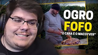 CASIMIRO REAGE O PAIZÃO FAZ MEGA HAMBÚRGUER COM BATATA FRITA  Cortes do Casimito [upl. by Mat908]