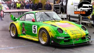 Porsche 993 GT2 BiTurbo doing Wheelies  Driven by 74 Year Old Racer [upl. by Ysdnyl879]