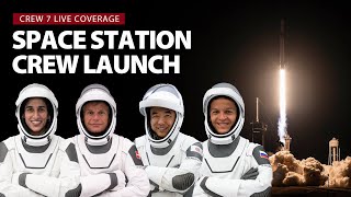 Watch live SpaceX and NASA launch international crew on space station mission [upl. by Enilarac]