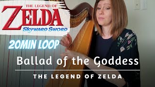 Zelda Ballad of the Goddess Harp Cover  20 minute loop [upl. by Gnod]