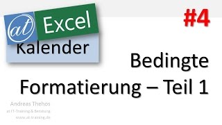 Excel  Projektkalender  Bedingte Formatierung  Monatslinien  Teil 4 [upl. by Firmin938]