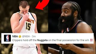 NBA REACT TO DENVER NUGGETS LOSS TO LOS ANGELES CLIPPERS  NUGGETS VS CLIPPERS REACTIONS [upl. by Hartzell]