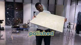 How to Polish Porcelain Tile and Counters  LIVE Demo from MB Stone Professional [upl. by Faro838]