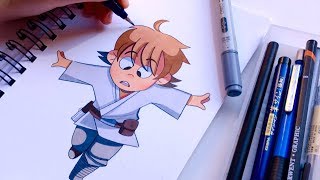 chibi luke skywalker speedpaint [upl. by Still]