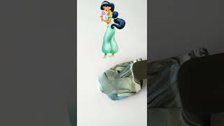 Princess Jasmine Color Mixing asmr youtubeshorts satisfying shorts disney colormixing [upl. by Rofotsirk]