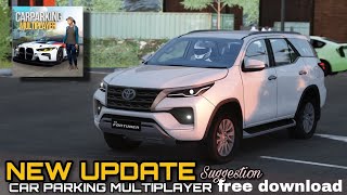 Car parking multiplayer mod apk 4889 unlimited money fortuner car [upl. by Remark]