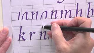 Calligraphy for Beginners  How to Write a Lower Case Italic Alphabet wJoanne Fink [upl. by Bergin]