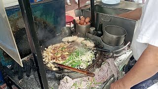 Thai Fried Radish Cake Over Charcoal Stove  Thailand Street Food [upl. by Dominique]