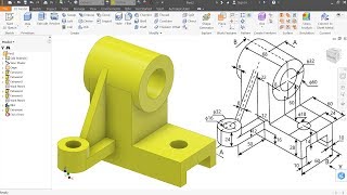 Autodesk Inventor Tutorial For Beginners Exercise 6 [upl. by Krusche]