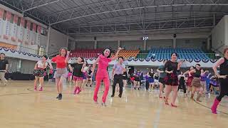 iDance Disco  line dance by Lilian Lo at GOLDen Korean Open 2024 [upl. by Crim]