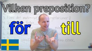 För eller till Vilken preposition passar SFI [upl. by Livvie]